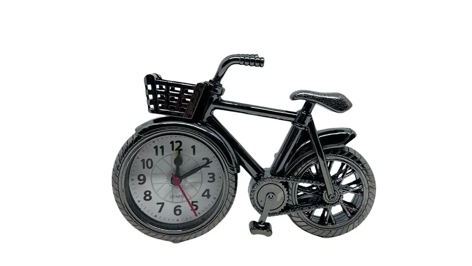 Reloj despertador decorativo modelo bicicleta clasica retrox 1