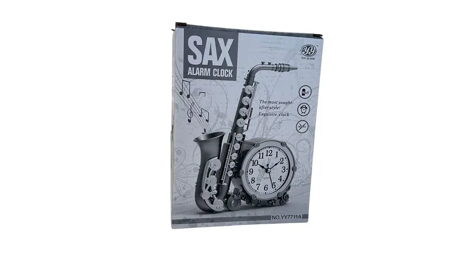 Reloj despertador decorativo modelo saxofon clasico modernos 2