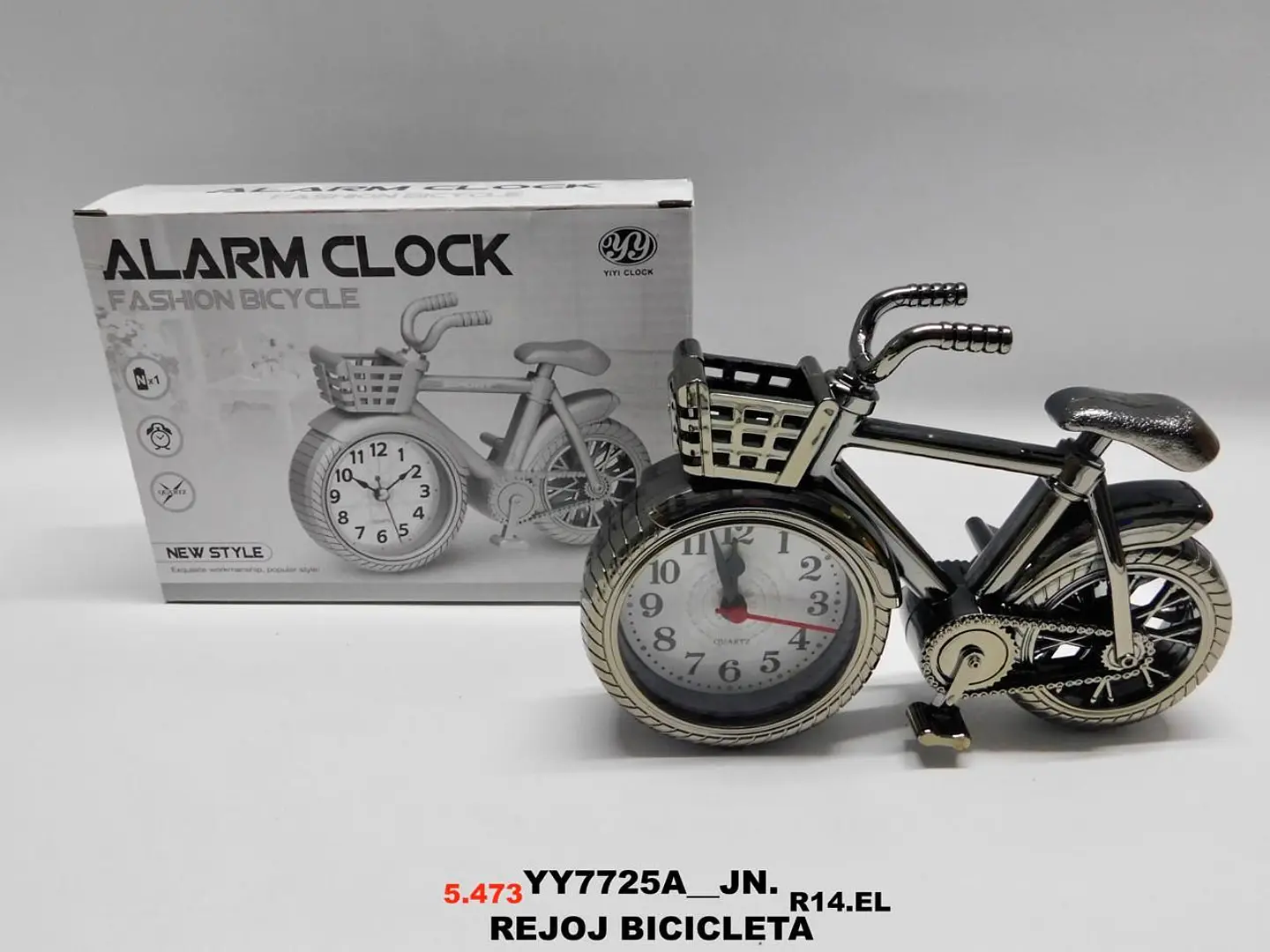 Reloj despertador decorativo modelo bicicleta clasica retrox 4