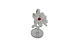 Flor Decorativa Acrílica Tipo Cristal con Base Espejo - Miniatura 1