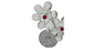 Flor Decorativa Acrílica Tipo Cristal con Base Espejo - Miniatura 4