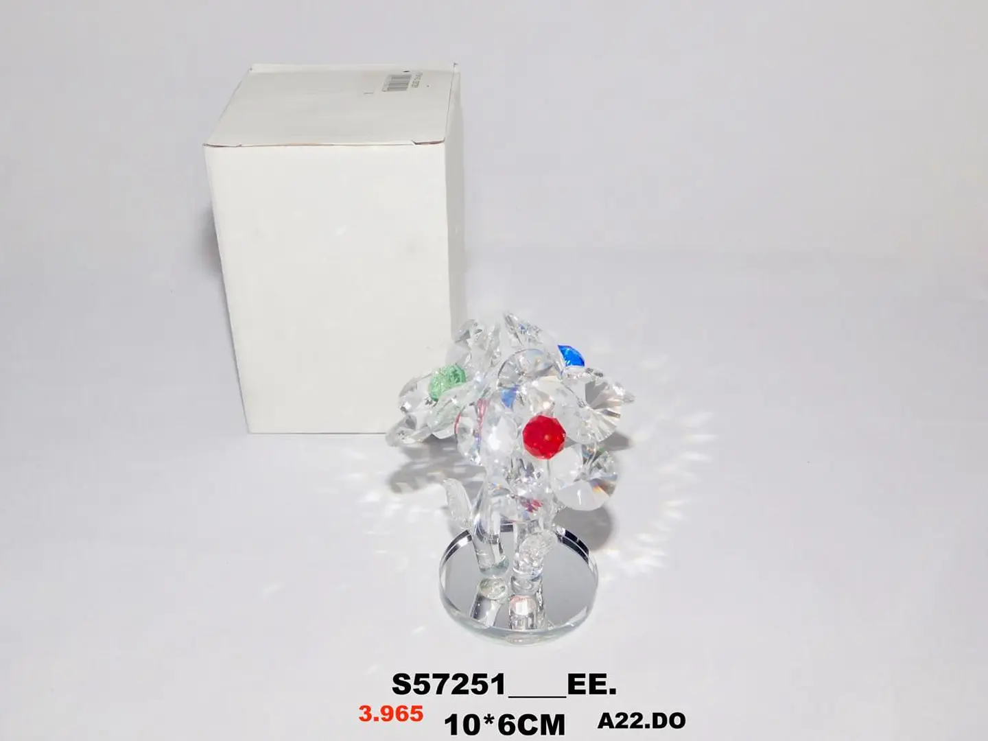 Flor Decorativa Acrílica Tipo Cristal Colección Triflora 6