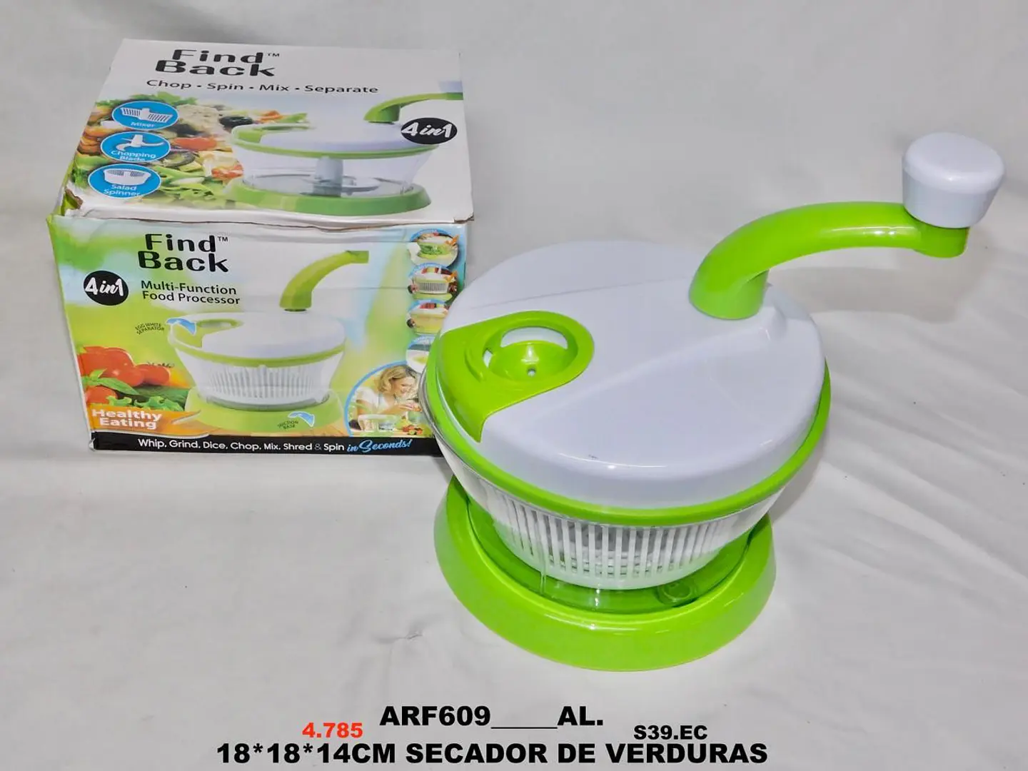 Secador de Verduras 4 en 1 Manual para Cocina 7