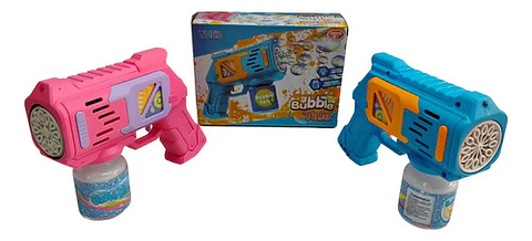 Pistola Lanza Burbujas Recargable Luces  Sonidos Regalo Niño