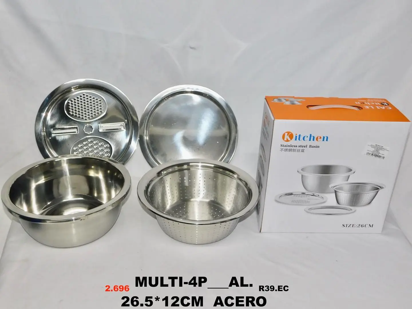 Juego de 4 Pcs de cortadores y lavabo de verduras multifuncionales para cocina 7
