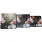 Juego De 3 Cajas Metálicas Decorativas Diseño Floral Love Negro Flores - Miniatura 2