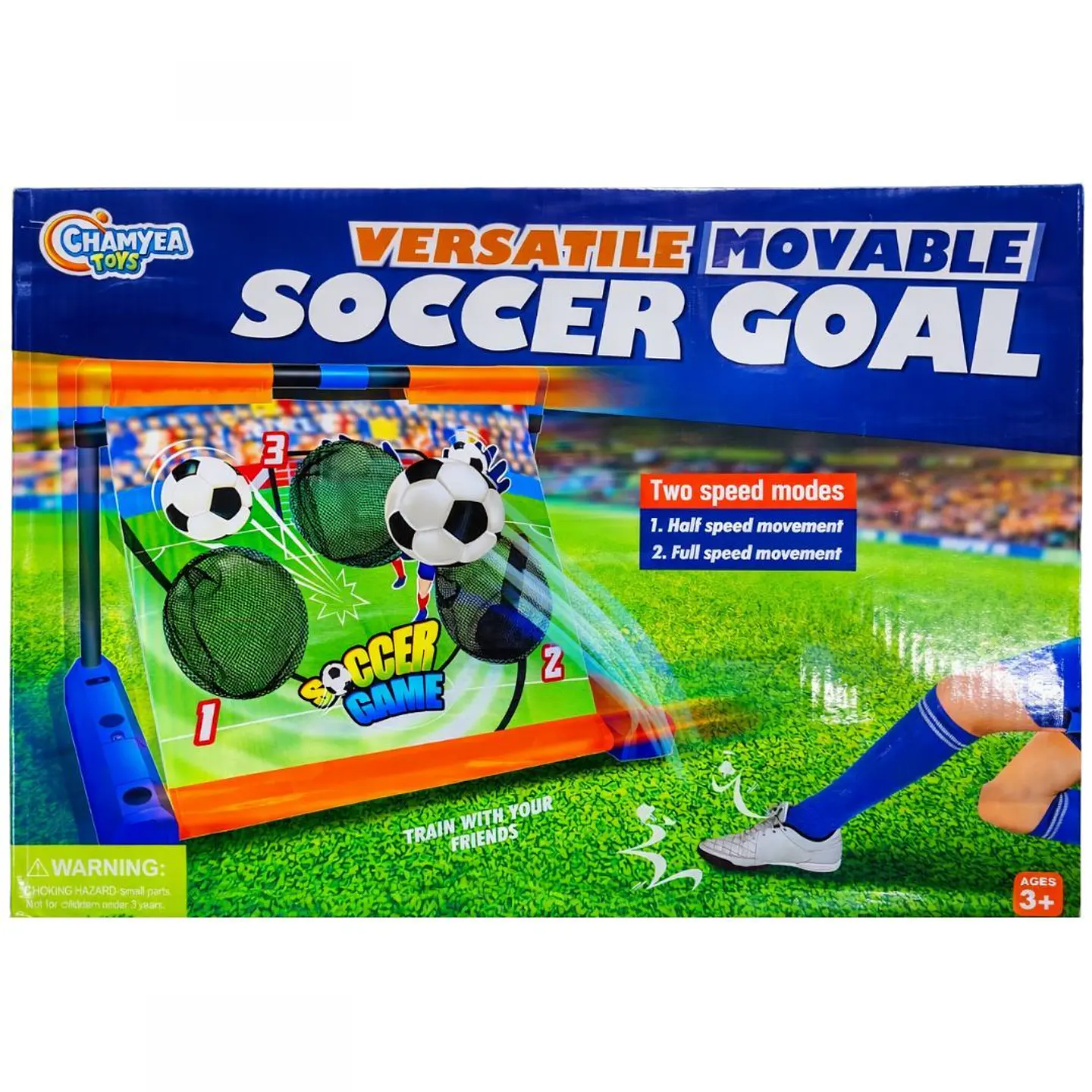 Juego De Fútbol Infantil Con Portería De Puntería + Pelotas Azul 2