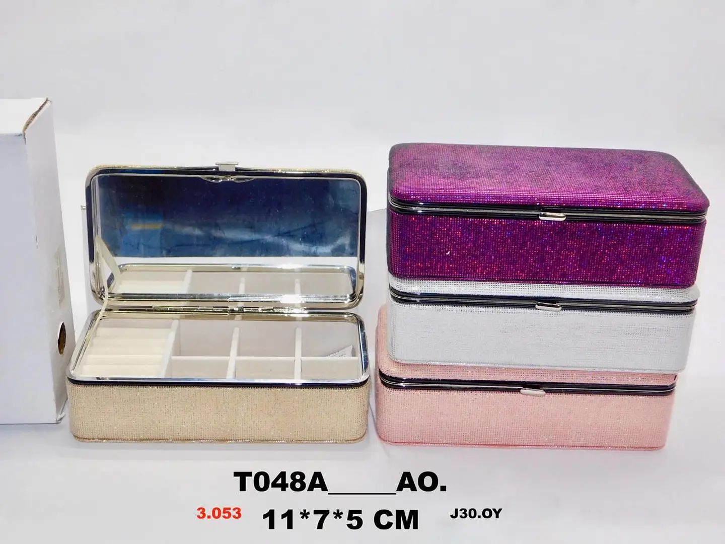 Joyero con Espejo Organizador Disponible en 4 Colores 7