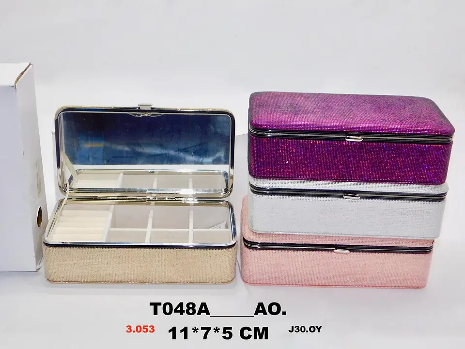 Joyero con Espejo Organizador Disponible en 4 Colores 7