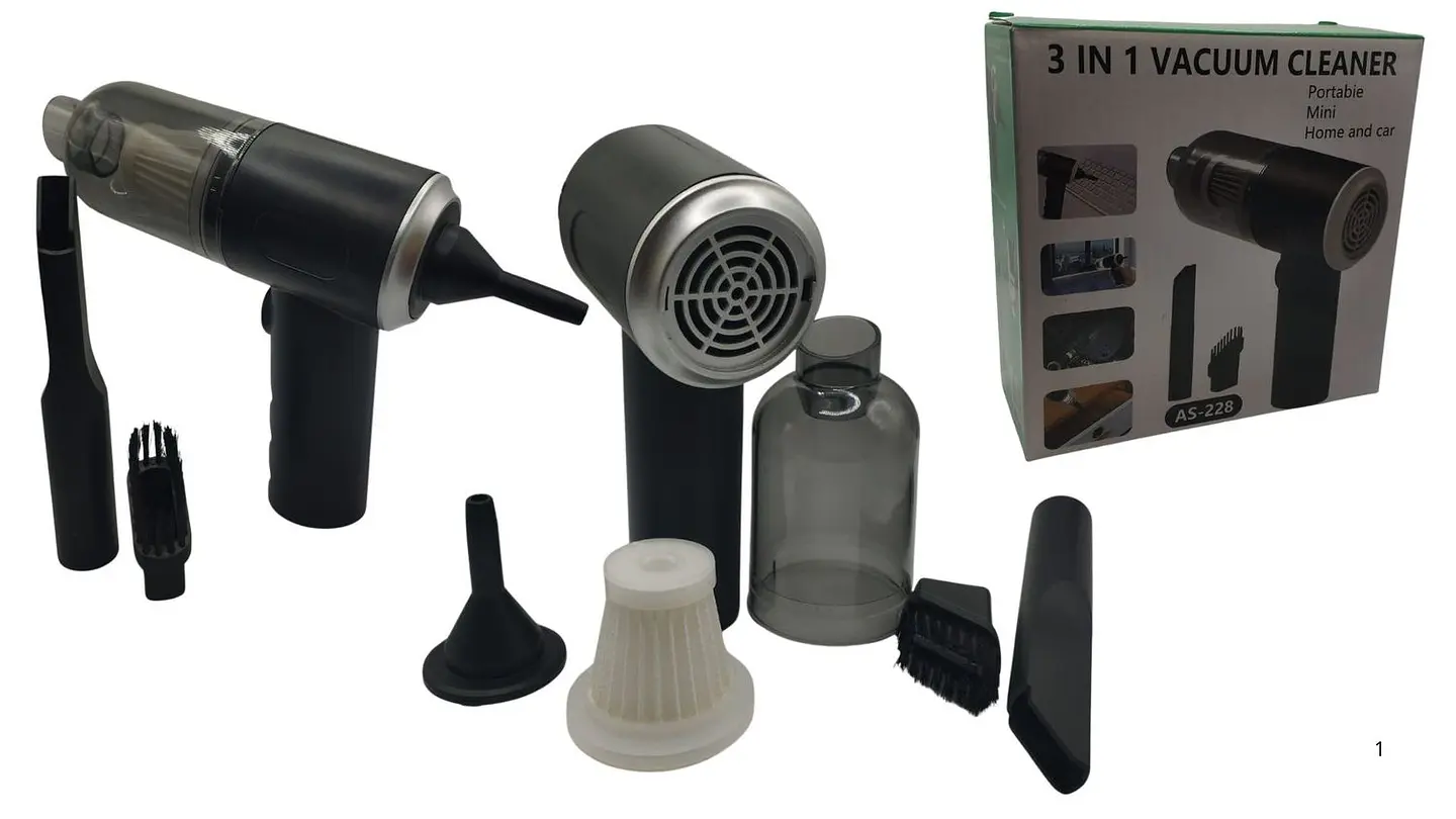 Aspiradora 3 en 1 Mini  Potente y Compacta Ideal para Hogar y Carro 1