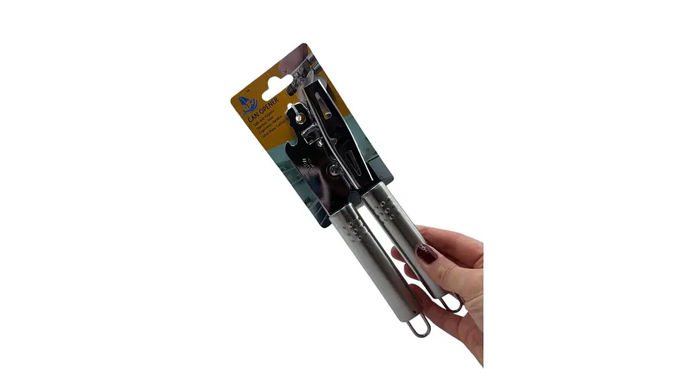 Abrelatas de Acero Inoxidable Resistente y Práctico Manual 4
