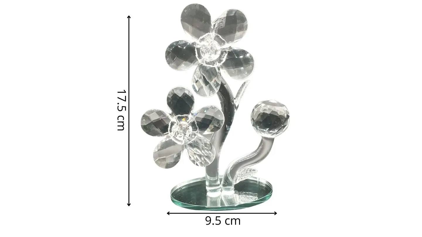 Flor Decorativa Transparente Tipo Cristal Elegante para Hogar 4
