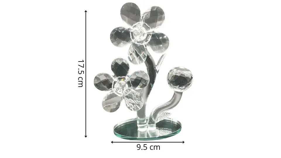 Flor Decorativa Transparente Tipo Cristal Elegante para Hogar 4