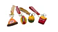 Set de 4 Llaveros Comida Rápida Diseño Divertido Moderno - Miniatura 3
