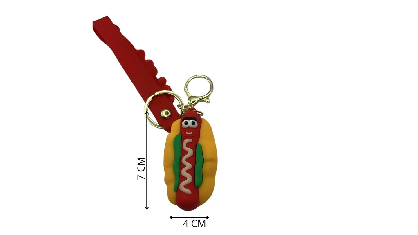 Set de 4 Llaveros Comida Rápida Diseño Divertido Moderno 4