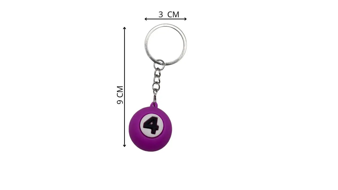 Set de 12 Llaveros Bolas de Billar Diseño Clásico Moderno 4