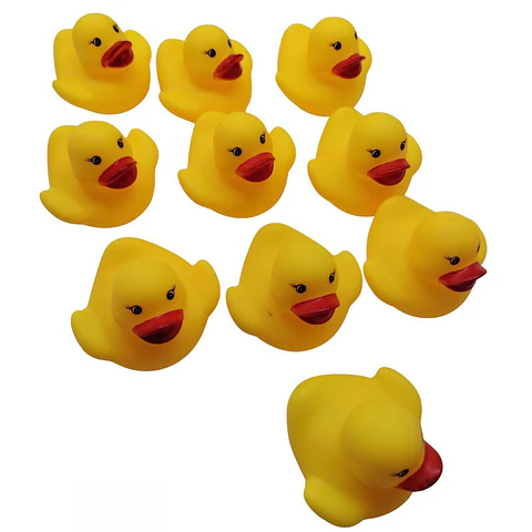 Patitos De Goma Amarillos Set X10 Juguete Para Baño Niños Amarillo