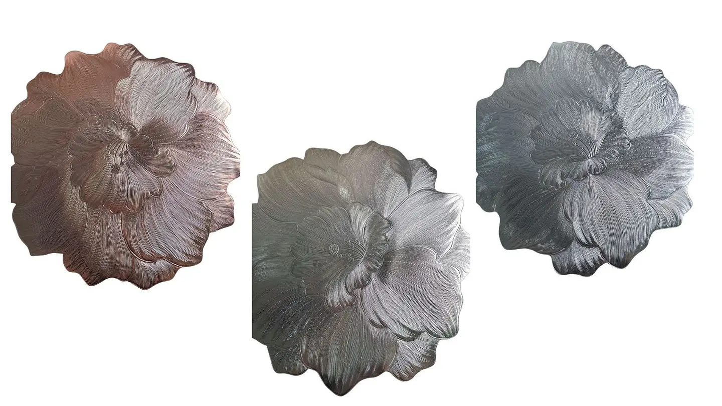 Individuales Redondos Flor Grande Diseño Elegante Moderno 1