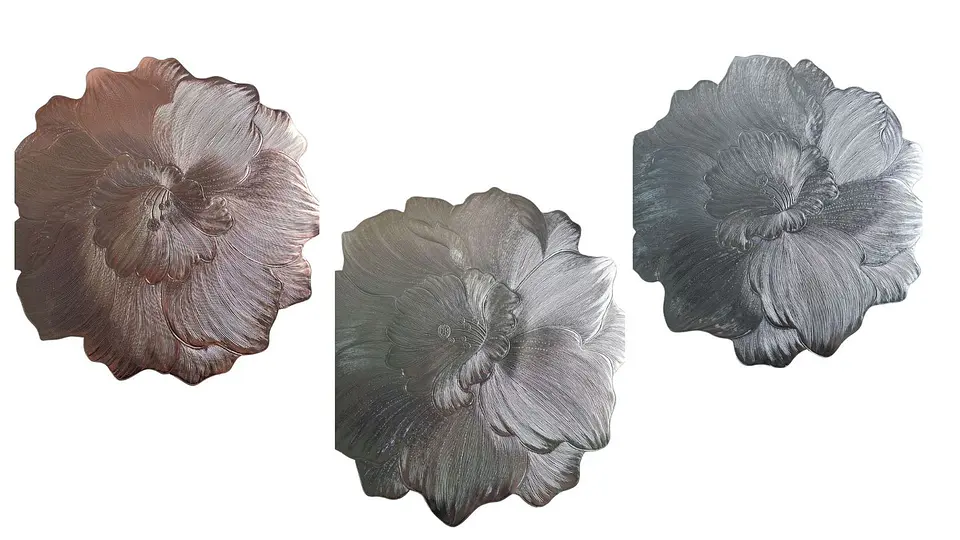 Individuales Redondos Flor Grande Diseño Elegante Moderno 1
