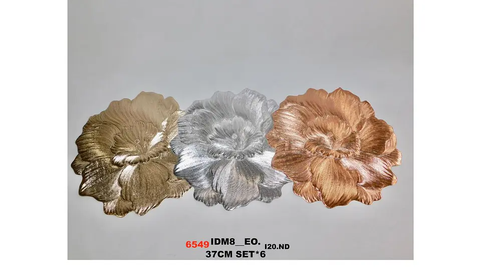 Individuales Redondos Flor Grande Diseño Elegante Moderno 5