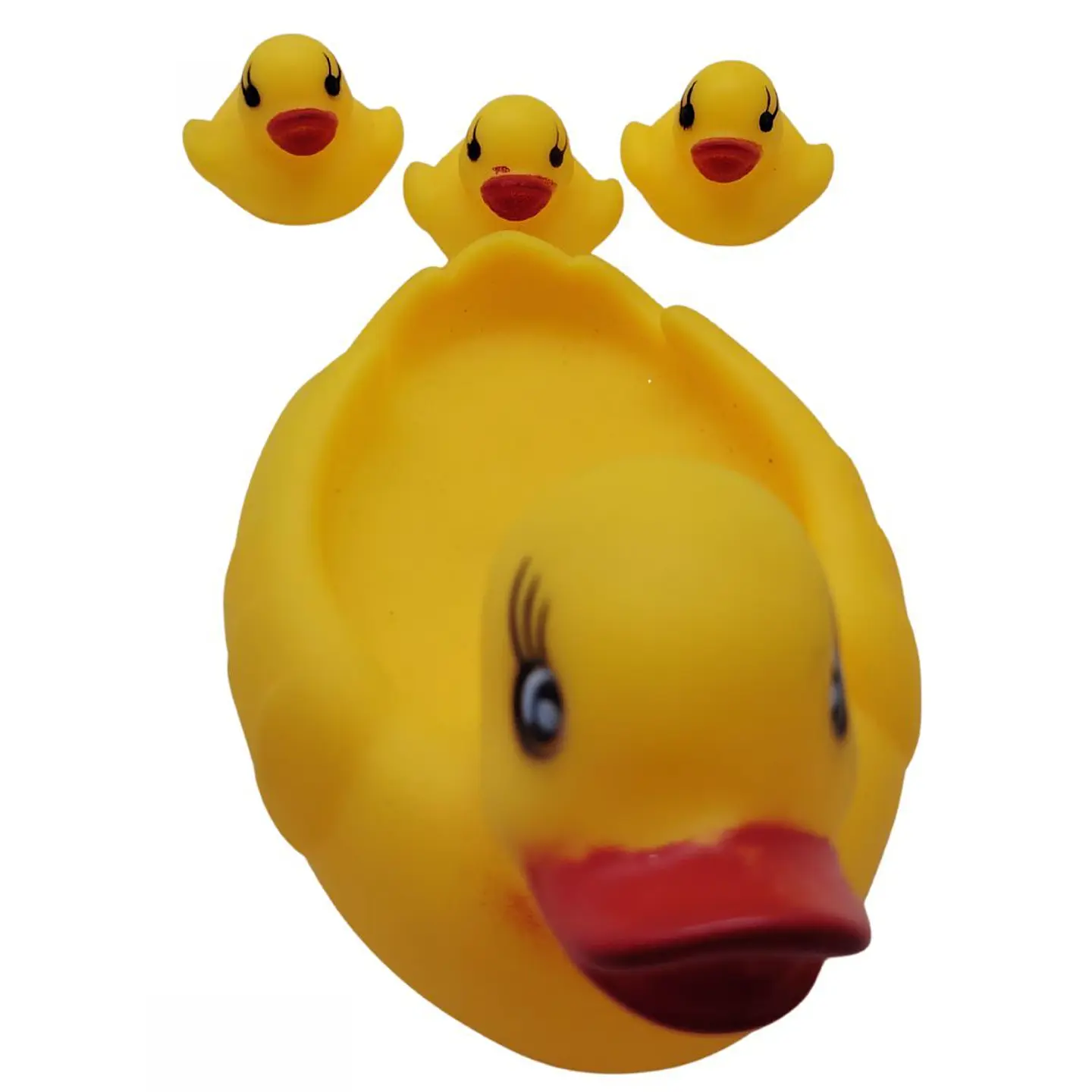 Set Patos De Goma Para Baño Mamá Pato Con 3 Patitos Amarillo 5