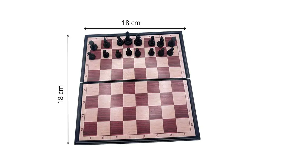 Ajedrez Pequeño con Fichas Magnéticas Portátil Moderno 4