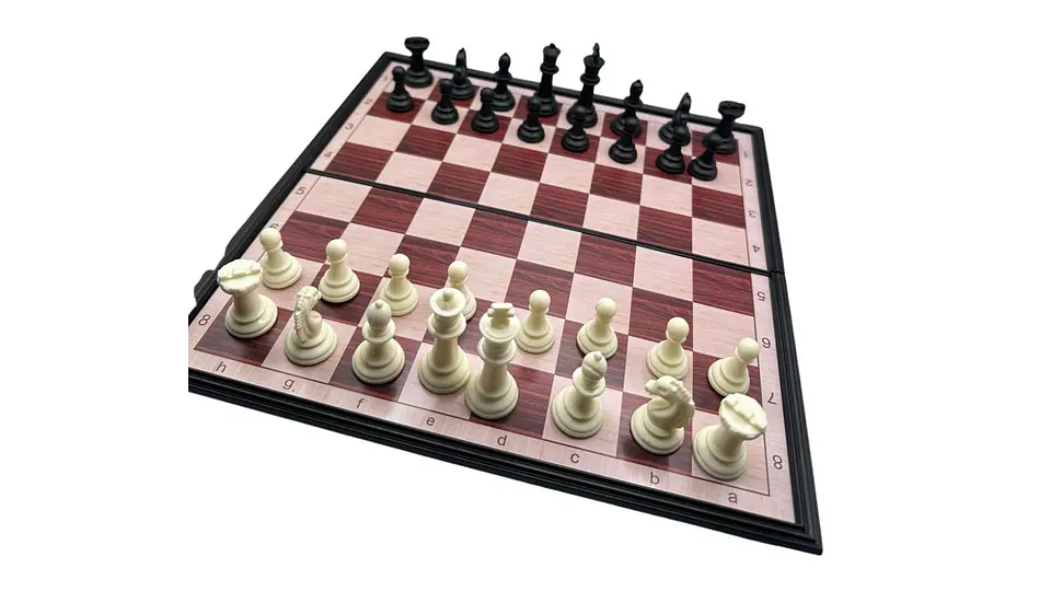 Ajedrez Mediano con Fichas Magnéticas Juego Portátil Moderno 2