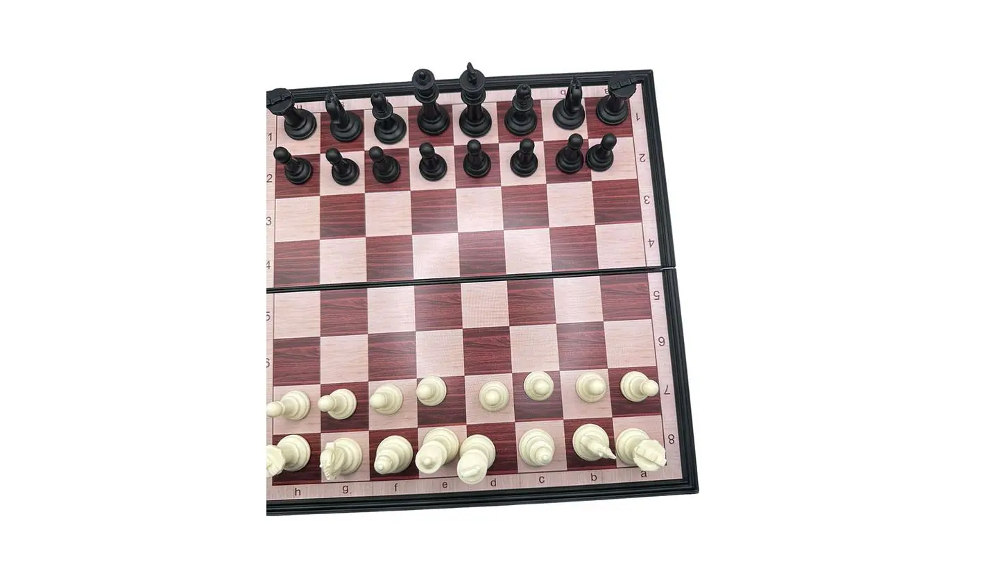 Ajedrez Mediano con Fichas Magnéticas Juego Portátil Moderno 4
