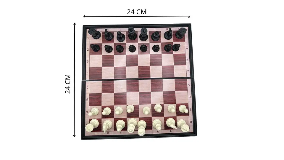 Ajedrez Mediano con Fichas Magnéticas Juego Portátil Moderno 6