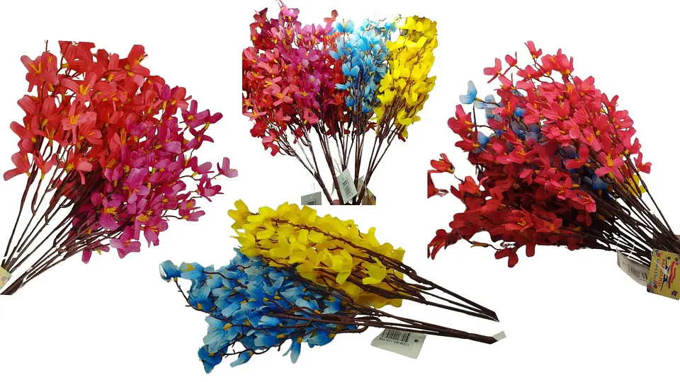 Flor Artificial Decorativa Estilo Lino Marroquí Elegante Para Decoración 1