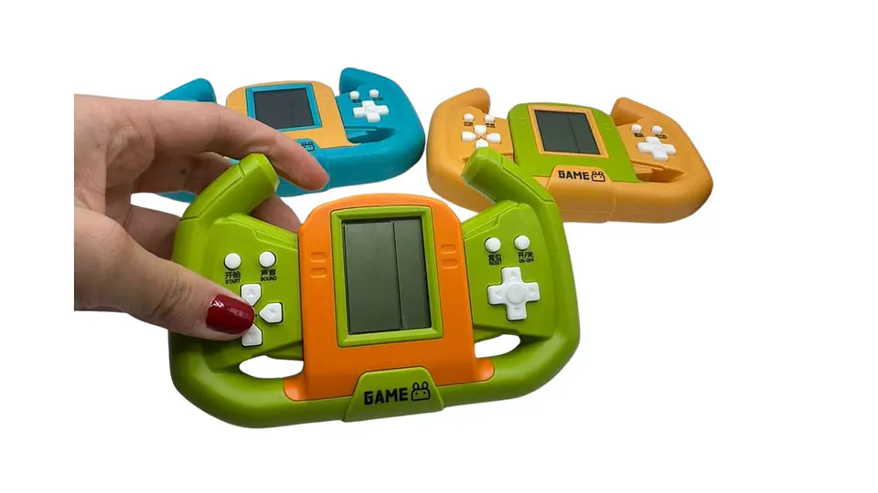 Juego Tetris Forma Manubrio de Auto Portátil Divertido 3