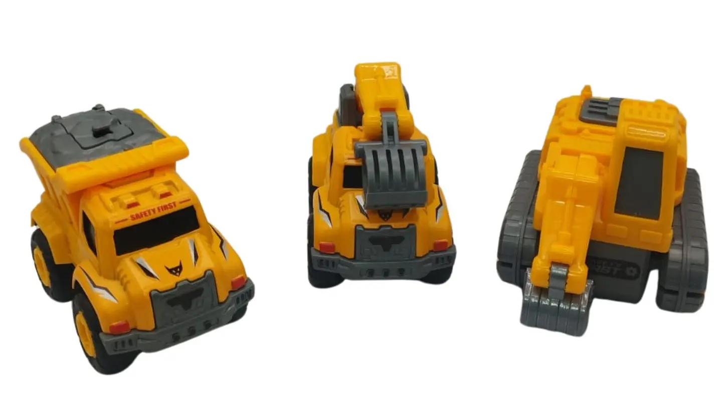 Robot Constructor Transformable Con 5 Vehículos De Construcción 2