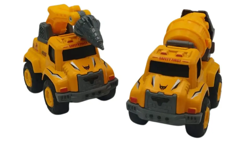 Robot Constructor Transformable Con 5 Vehículos De Construcción 3
