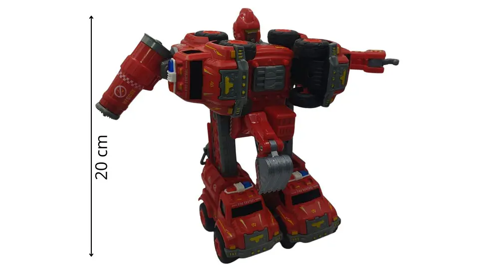 Transformable Metal Fire 6 En 1 Robot Vehículos De Bomberos 4