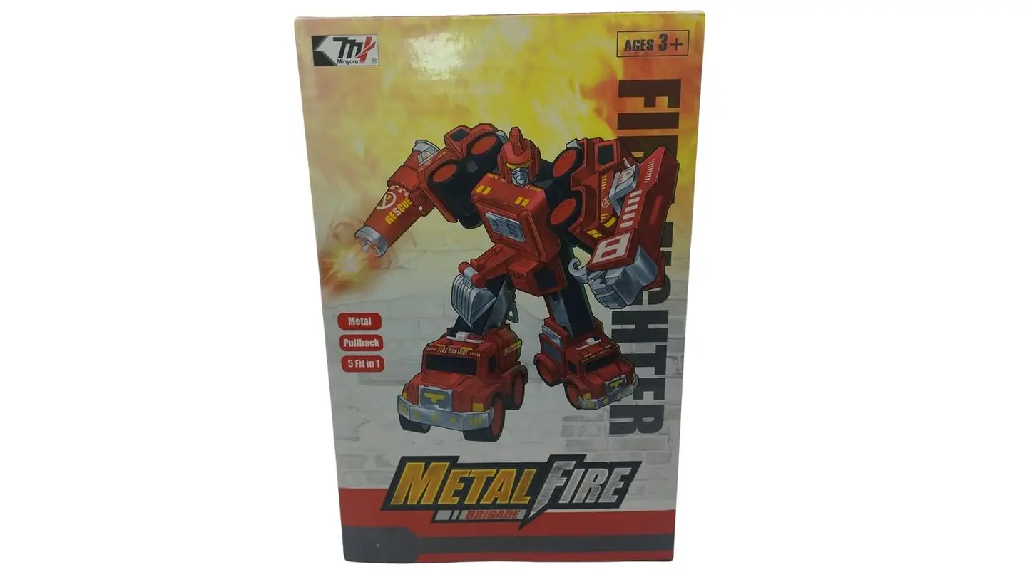 Transformable Metal Fire 6 En 1 Robot Vehículos De Bomberos 5