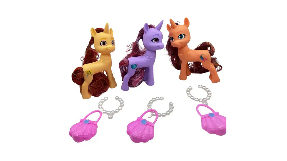 Pony con Accesorios Bolsa Juguete Infantil Divertido Moderno 3