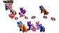 Set Pony Grande y Pony Pequeño con Estampita Juguete Niña - Miniatura 1