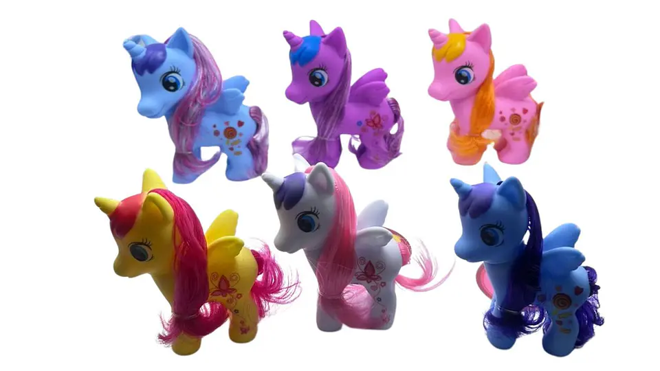 Set Pony Grande y Pony Pequeño con Estampita Juguete Niña 2