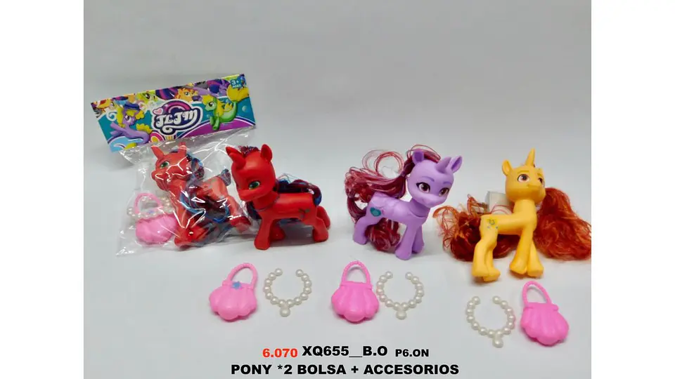 Pony con Accesorios Bolsa Juguete Infantil Divertido Moderno 7