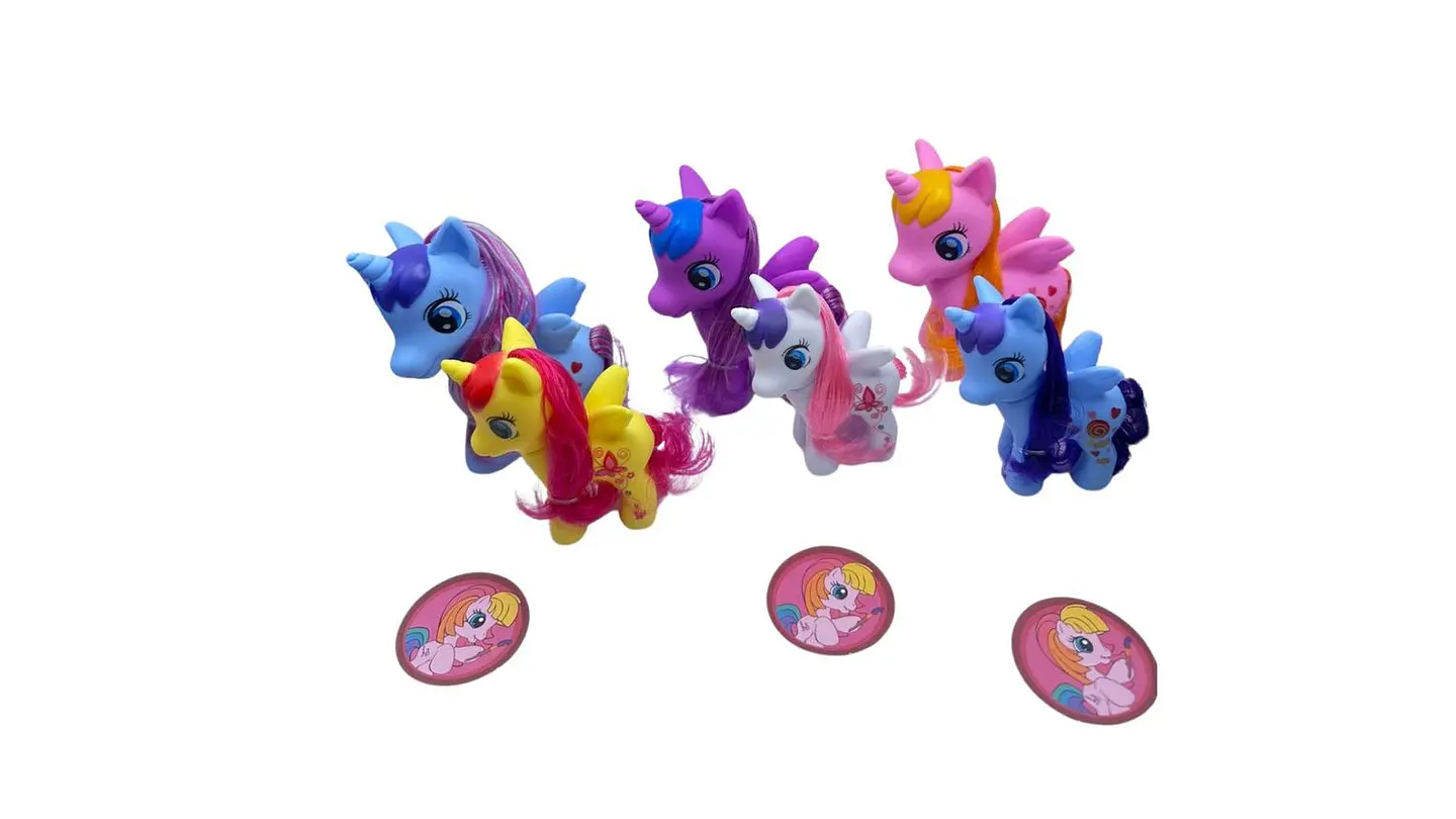 Set Pony Grande y Pony Pequeño con Estampita Juguete Niña 4