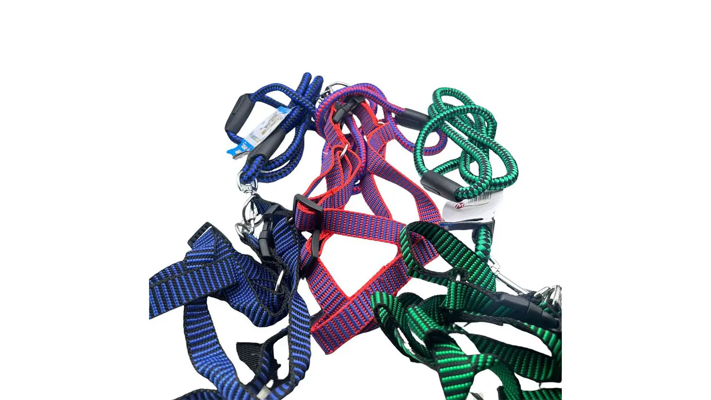 Set Correa y Arnés para Mascota 120 cm Resistente Colores 6