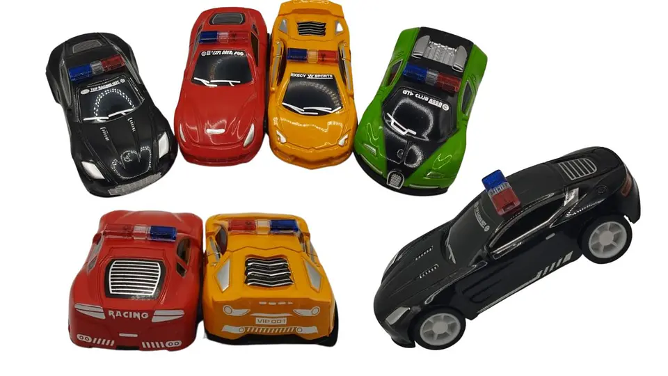 Set de 4 Carros de Policía de Juguete en Bolsa para Niños 1