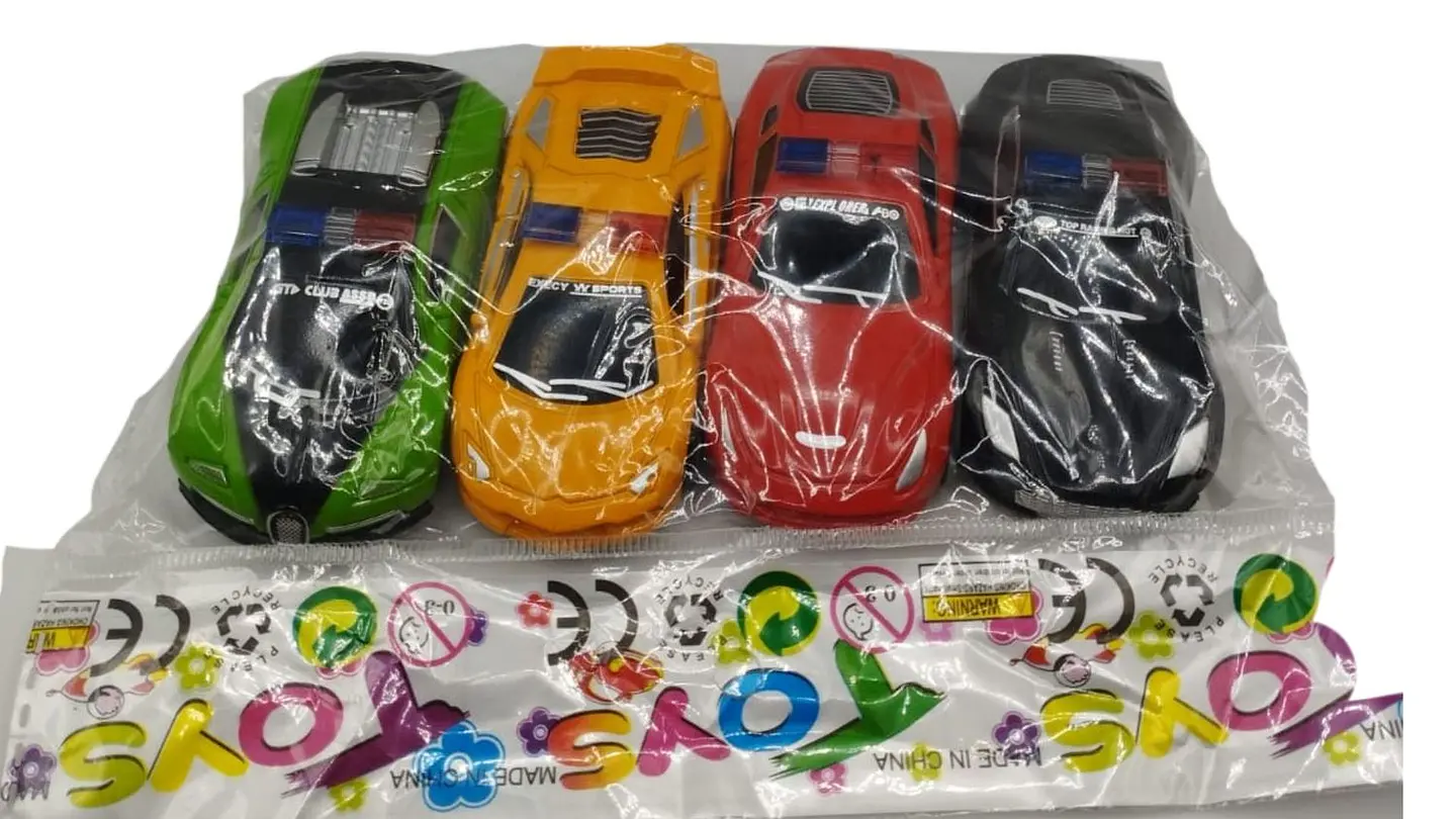 Set de 4 Carros de Policía de Juguete en Bolsa para Niños 3