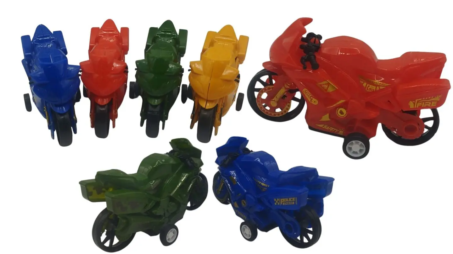 Set de 4 Motos de Juguete para Niños en Bolsa Colores Surtidos 1