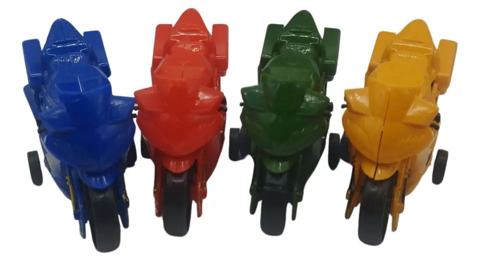 Set de 4 Motos de Juguete para Niños en Bolsa Colores Surtidos 3
