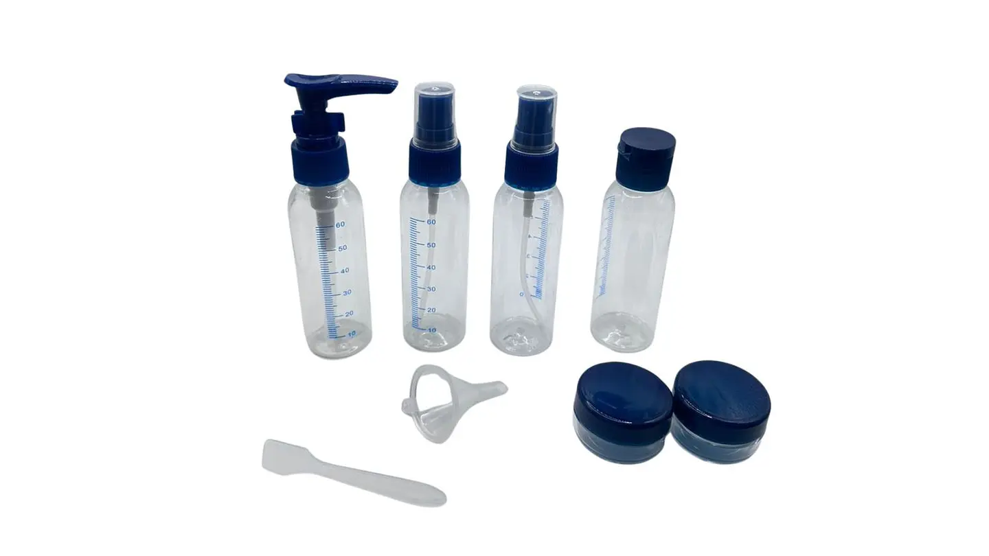 Set de Viaje 8 Piezas Botellas Recargables Portátil Líquidos 5