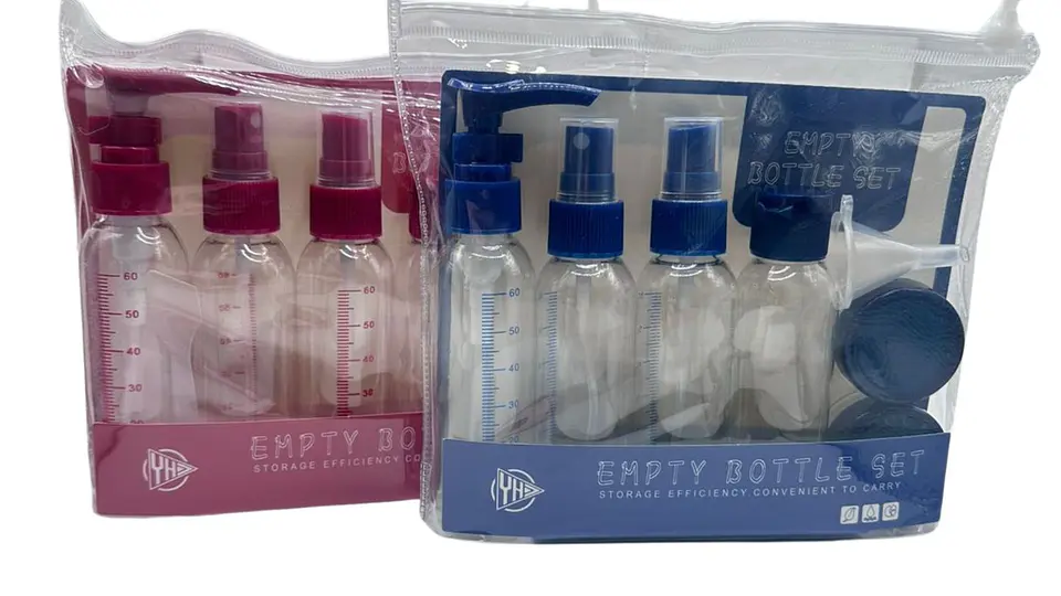 Set de Viaje 8 Piezas Botellas Recargables Portátil Líquidos 6