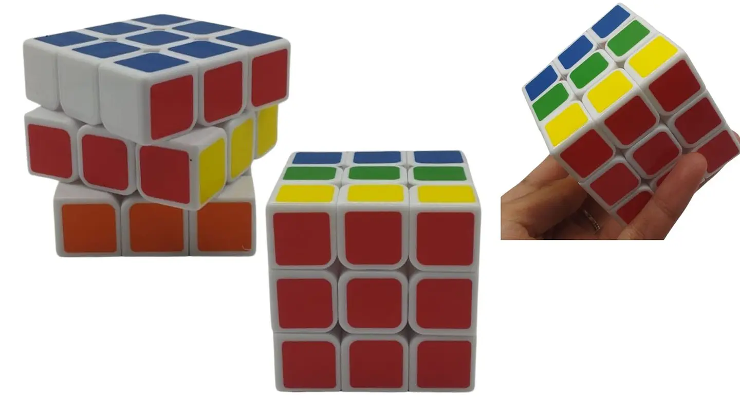 Cubo Rubik 3x3 Fondo Blanco 7 cm 1