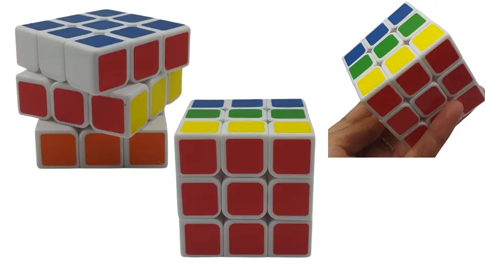 Cubo Rubik 3x3 Fondo Blanco 7 cm 1