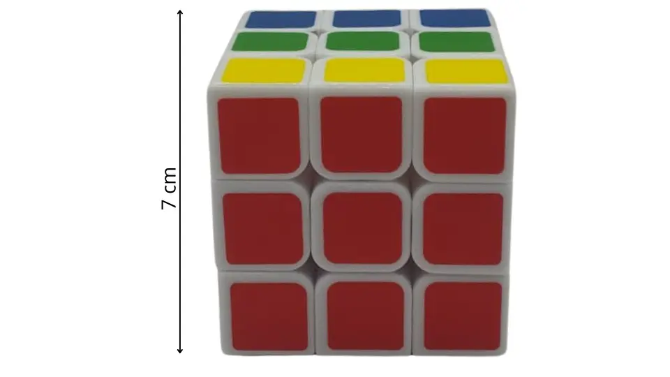 Cubo Rubik 3x3 Fondo Blanco 7 cm 3